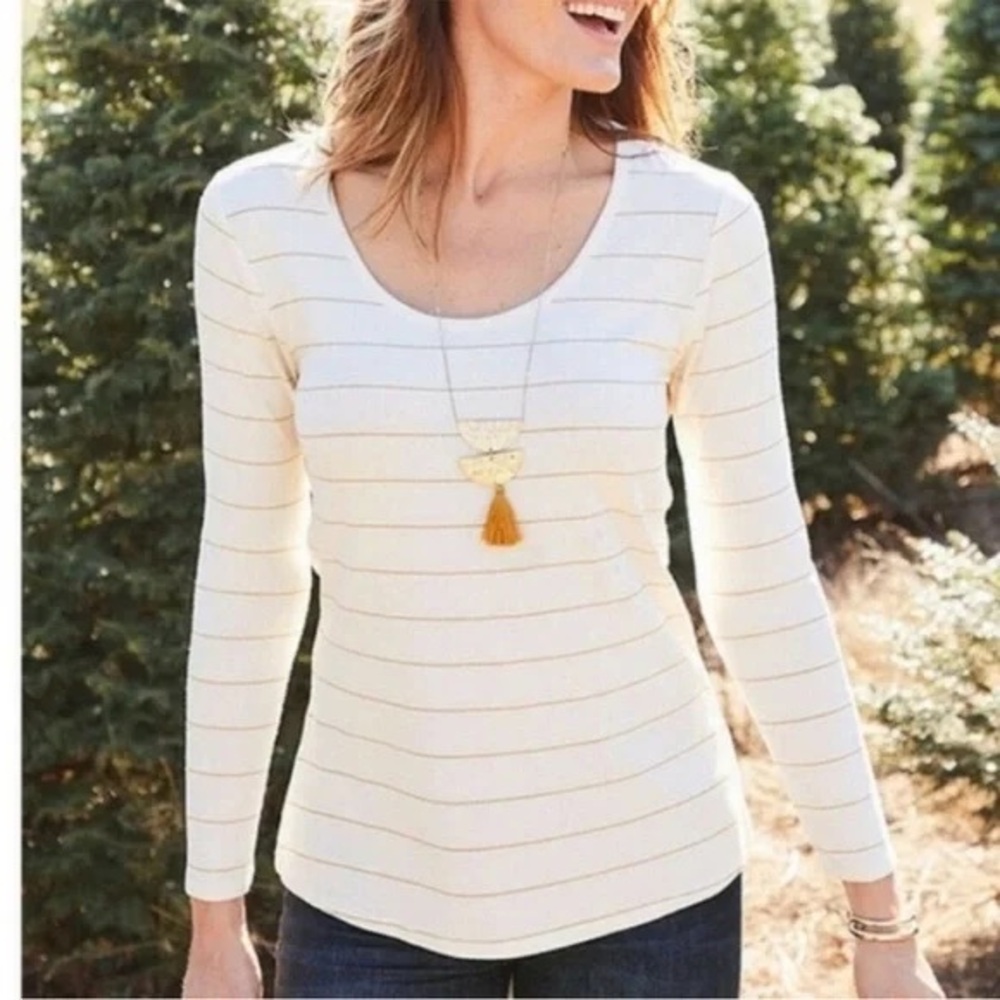 Matilda Jane Cream and Gold Long Sleeve Top